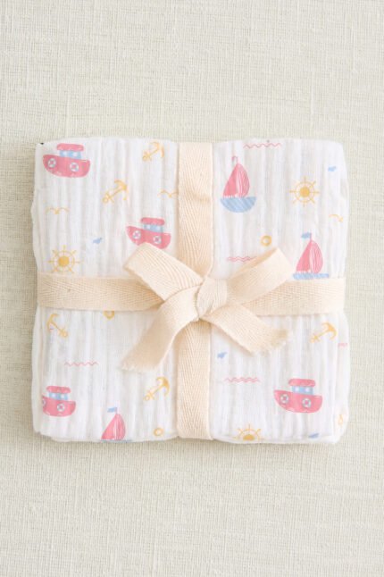 Muslin Single Layer Bath Towel - Little Sailor