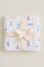 Muslin Single Layer Bath Towel - Number Games