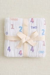 Muslin Single Layer Bath Towel - Number Games