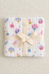 Muslin Single Layer Bath Towel - Halloween Veggies