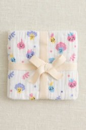 Muslin Single Layer Bath Towel - Halloween Veggies