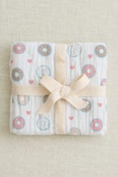 Muslin Single Layer Bath Towel - Doughnuts