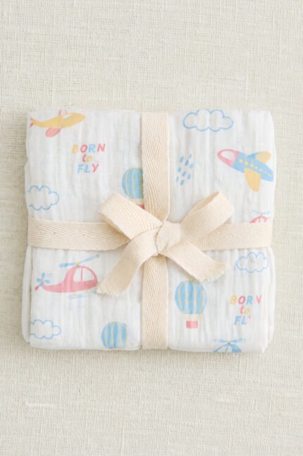 Muslin Single Layer Bath Towel - Born to Fly