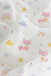 Muslin Multipurpose Swaddle Wrap - Blushy Fox - Image 5