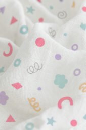 Muslin Multipurpose Swaddle Wrap - Playtime Sprinkle - Image 3