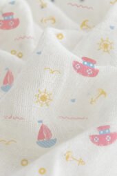 Muslin Single Layer Bath Towel - Little Sailor - Image 2