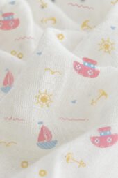 Muslin Single Layer Bath Towel - Little Sailor - Image 2