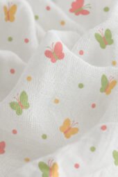Muslin Single Layer Bath Towel - Blush Wings - Image 2