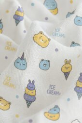 Muslin Multipurpose Swaddle Wrap - Ice Cream - Image 3