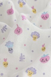 Muslin Multipurpose Swaddle Wrap - Halloween Veggies - Image 3