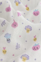 Muslin Multipurpose Swaddle Wrap - Halloween Veggies - Image 3