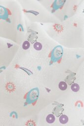 Muslin Multipurpose Swaddle Wrap - Dream Ride - Image 3