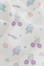 Muslin Single Layer Bath Towel - Dream Ride - Image 2