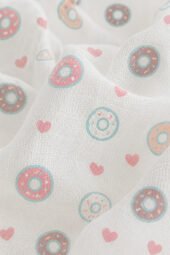 Muslin Single Layer Bath Towel - Doughnuts - Image 2