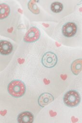 Muslin Single Layer Bath Towel - Doughnuts - Image 2