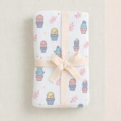Muslin Multipurpose Swaddle Wrap - Smiley Cactus - Image 2