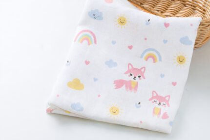 Muslin Multipurpose Swaddle Wrap - Blushy Fox