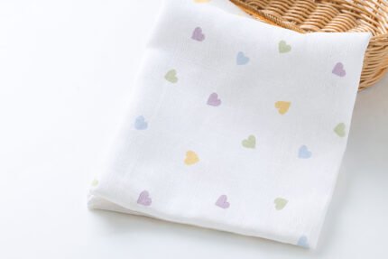 Muslin Multipurpose Swaddle Wrap - Little Hearts