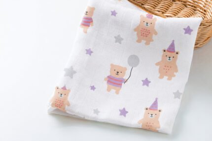 Muslin Multipurpose Swaddle Wrap - Teddy Bear