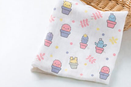 Muslin Multipurpose Swaddle Wrap - Smiley Cactus