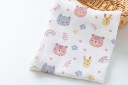 Muslin Multipurpose Swaddle Wrap - Bunny Bear