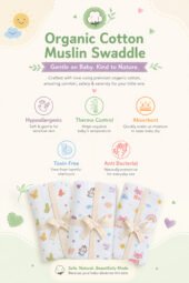 Muslin Multipurpose Swaddle Wrap - Playtime Sprinkle - Image 4