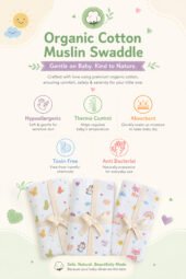 Muslin Multipurpose Swaddle Wrap - Tweety Cutie - Image 4