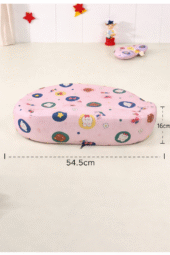 Feeding Pillow With Back Support - Bear Print - Misty Rose - Image 3