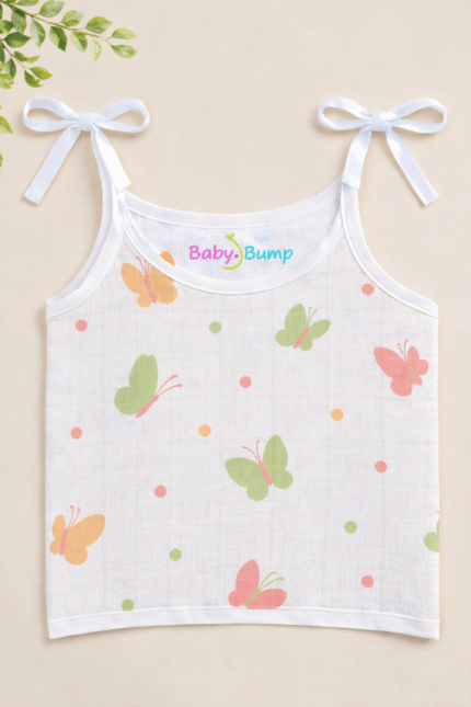 Muslin Strap Knot Jabla - Blush Wings