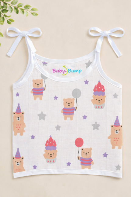 Muslin Strap Knot Jabla - Teddy Bear
