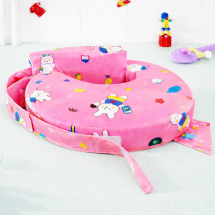 Feeding Pillow With Back Support  - Lucky Pooh Print - Roseate