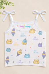 Muslin Strap Knot Jabla - Ice Cream
