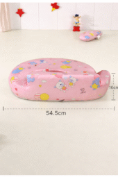 Feeding Pillow With Back Support - Elephant Print - Pink - Image 3