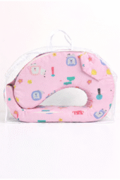 Feeding Pillow With Back Support - Happy Lion Print - Pink - Image 2