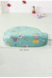 Feeding Pillow With Back Support - Elephant Print - Blue - Image 3