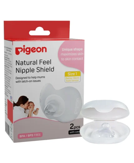 Pigeon Natural Feel Nipple Shield 2pcs Size 1 with case