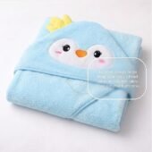 Cotton Coral Hooded Towels - Penny Penguin - Image 2