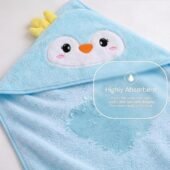 Cotton Coral Hooded Towels - Penny Penguin - Image 3