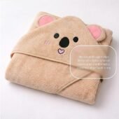 Cotton Coral Hooded Towels - Cocoa Deer - Image 2