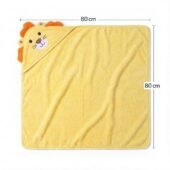 Cotton Coral Hooded Towels - Lion - Image 5