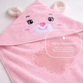 Cotton Coral Hooded Towels - Bella Bunny - Image 3