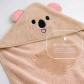Cotton Coral Hooded Towels - Cocoa Deer - Image 3