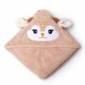 Cotton Coral Hooded Towels - Cocoa Deer