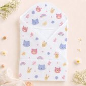 Muslin 2 layer Hooded Towel - Bunny Bear