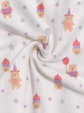 Muslin 2 layer Hooded Towel - Teddy Bear - Image 2