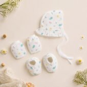 Muslin Cap Mitten Booty Set - Tweety Cutie