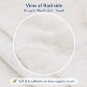 Muslin 6 layer Crinkled Bath Towel - Tiny Tuskers - Image 2