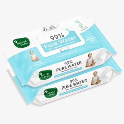 Mother Sparsh 99% Pure Water Unscented Baby Wipes - Medical Grade Fabric (72 pcs) Pack of 2