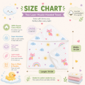 Muslin 2 layer Hooded Towel - Popsicles - Image 3