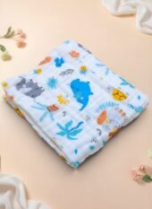 Muslin 6 layer Crinkled Bath Towel - Tiny Tusker